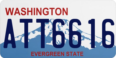 WA license plate ATT6616
