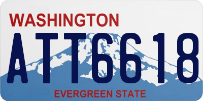 WA license plate ATT6618