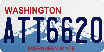 WA license plate ATT6620