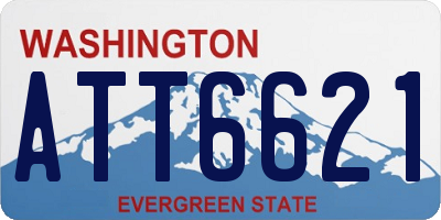 WA license plate ATT6621