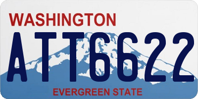 WA license plate ATT6622