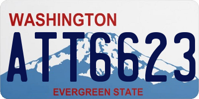 WA license plate ATT6623