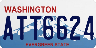 WA license plate ATT6624