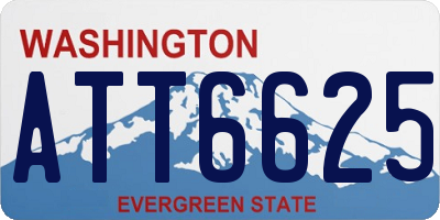 WA license plate ATT6625