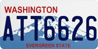 WA license plate ATT6626