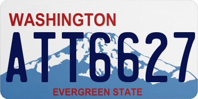 WA license plate ATT6627