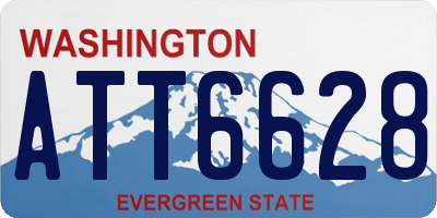 WA license plate ATT6628