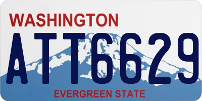 WA license plate ATT6629
