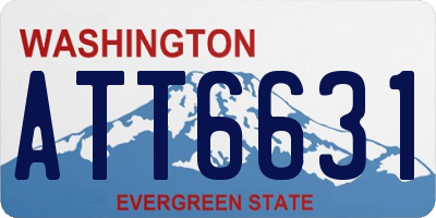 WA license plate ATT6631