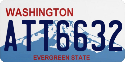 WA license plate ATT6632