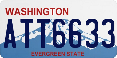 WA license plate ATT6633