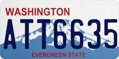 WA license plate ATT6635