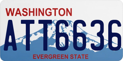 WA license plate ATT6636