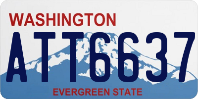 WA license plate ATT6637