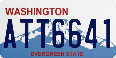WA license plate ATT6641