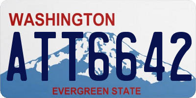 WA license plate ATT6642