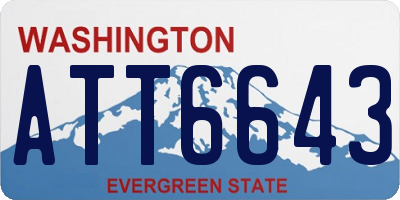 WA license plate ATT6643
