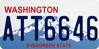WA license plate ATT6646