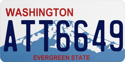 WA license plate ATT6649
