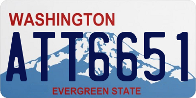 WA license plate ATT6651