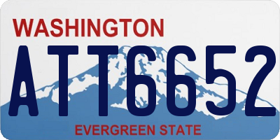 WA license plate ATT6652