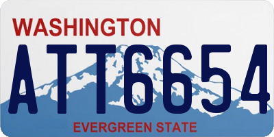 WA license plate ATT6654