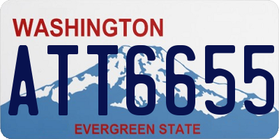 WA license plate ATT6655