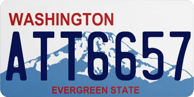 WA license plate ATT6657