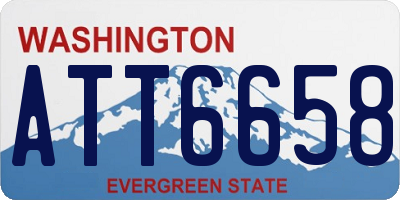 WA license plate ATT6658