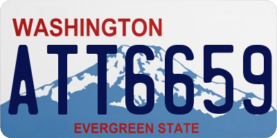 WA license plate ATT6659