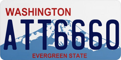 WA license plate ATT6660