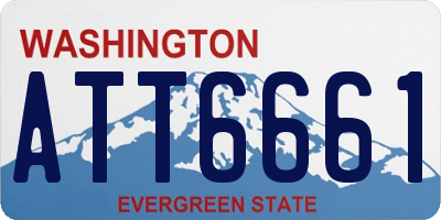 WA license plate ATT6661