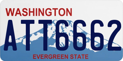 WA license plate ATT6662