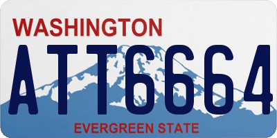 WA license plate ATT6664