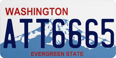 WA license plate ATT6665