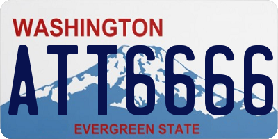 WA license plate ATT6666