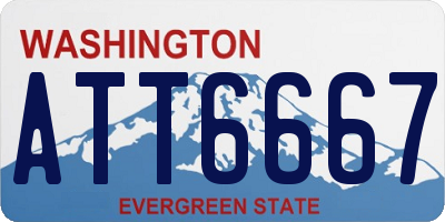 WA license plate ATT6667
