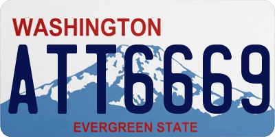 WA license plate ATT6669