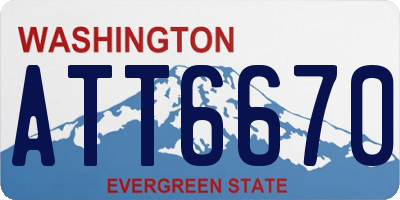 WA license plate ATT6670