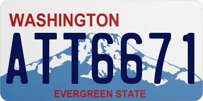 WA license plate ATT6671