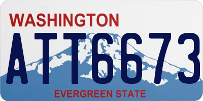 WA license plate ATT6673