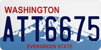 WA license plate ATT6675