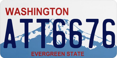 WA license plate ATT6676