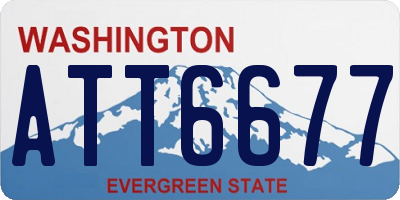 WA license plate ATT6677