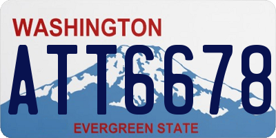 WA license plate ATT6678