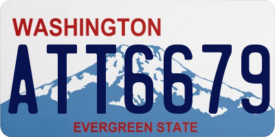 WA license plate ATT6679