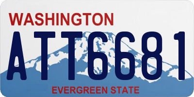 WA license plate ATT6681