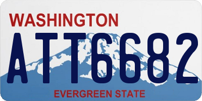 WA license plate ATT6682