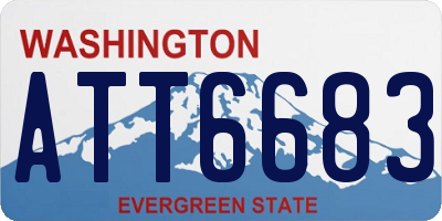 WA license plate ATT6683