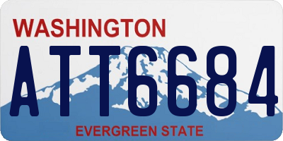 WA license plate ATT6684